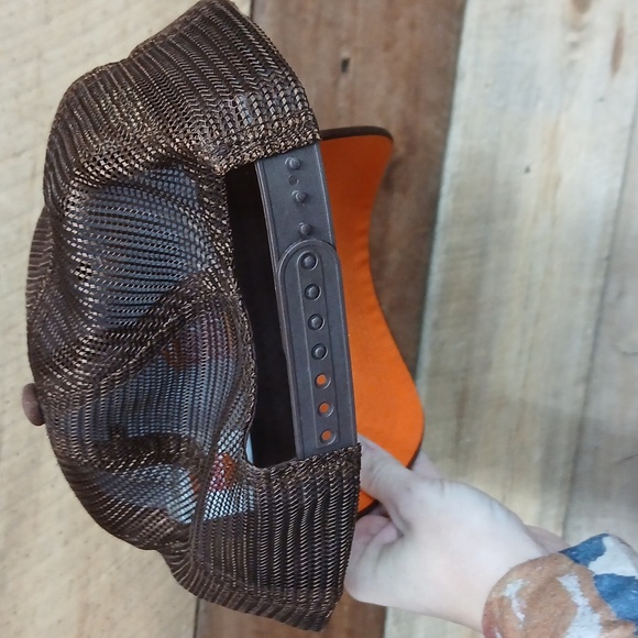 Burger King Trucker Style Logo Crew Hat Brown Orange Snapback Uniform Cap - Picture 5 of 6